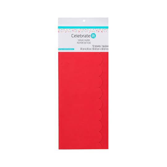 Michaels, Scalloped Tissue Paper Sheets, 12ct. by Celebrate It™ – Category: Tissue Paper & Shredded Filler